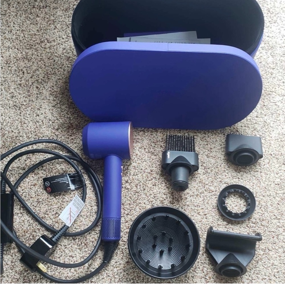 Dyson Supersonic Hair Dryer special edition in blue/blush. Open box.